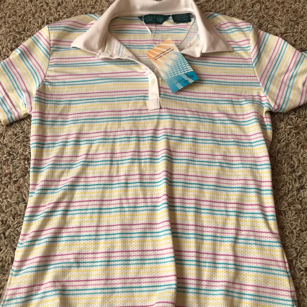 Vintage Astra Cropped Polo Top